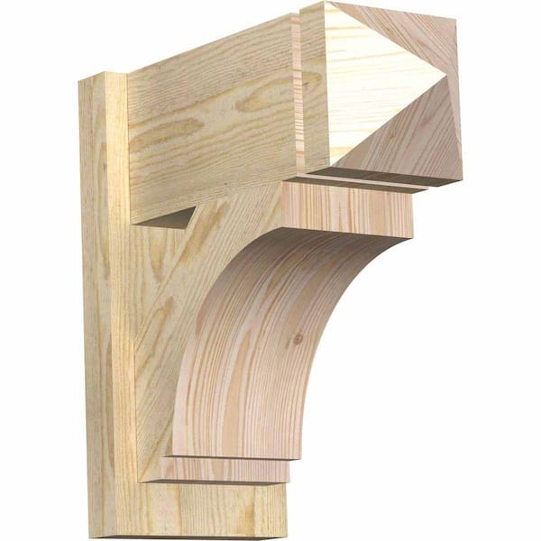 Ekena Millwork 8 in. x 18 in. x 18 in. Imperial Arts and Crafts Rough Sawn Douglas Fir Outlooker