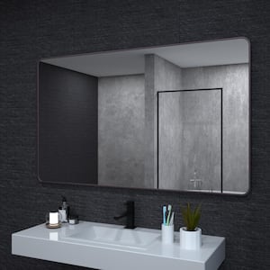 60 in. W x 36 in. H Rectangular Framed Wall Bathroom Vanity Mirror in Oil Rubbed Bronze