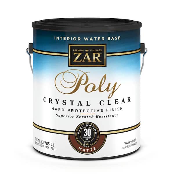 ZAR 1 gal. Matte Gloss Water-Based Interior Polyurethane - Crystal Clear