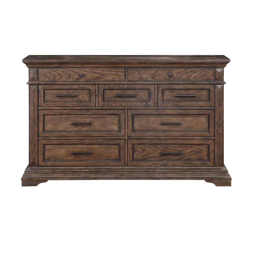 New Classic Furniture Mar Vista Walnut 9-drawer 65 in. Dresser - thumbnail 2