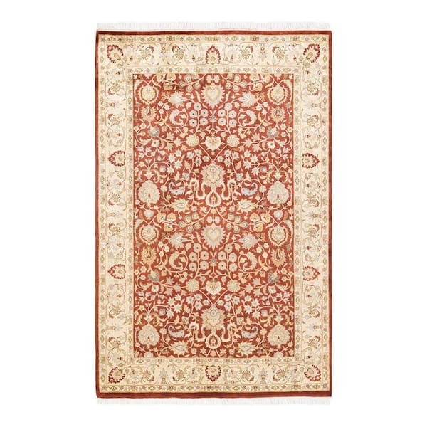 Solo Rugs Mogul One-of-a-Kind Traditional Orange 4 ft. 1 in. x 6 ft. 3 in. Oriental Area Rug