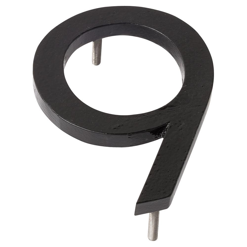 8 in. Black Aluminum Floating or Flat Modern House Number 9 price history on PriceWatchPro