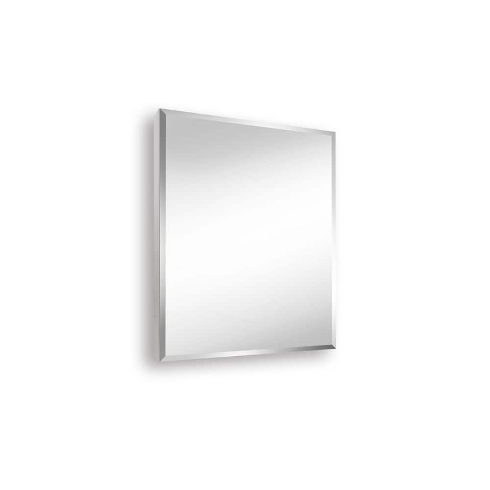 24 in. W x 30 in. H Silver Rectangle Aluminum Recessed or Surface Mount Med