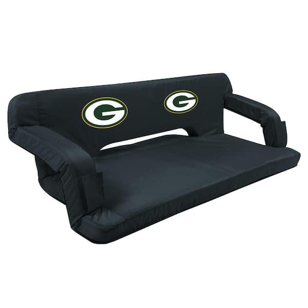 Picnic Time Green Bay Packers Black Reflex Travel Couch