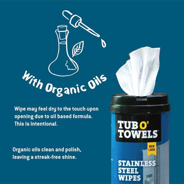 Tub O' Towels TW40 - 2 Pack Heavy-Duty Multi-Surface Cleaning Wipes 