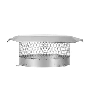 14 in. Round Bolt-On Single Flue Chimney Cap in Stainless Steel