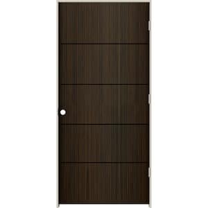 36 in. x 80 in. Left-Hand Solid Core Black Cherry Composite Single Prehung Interior Door