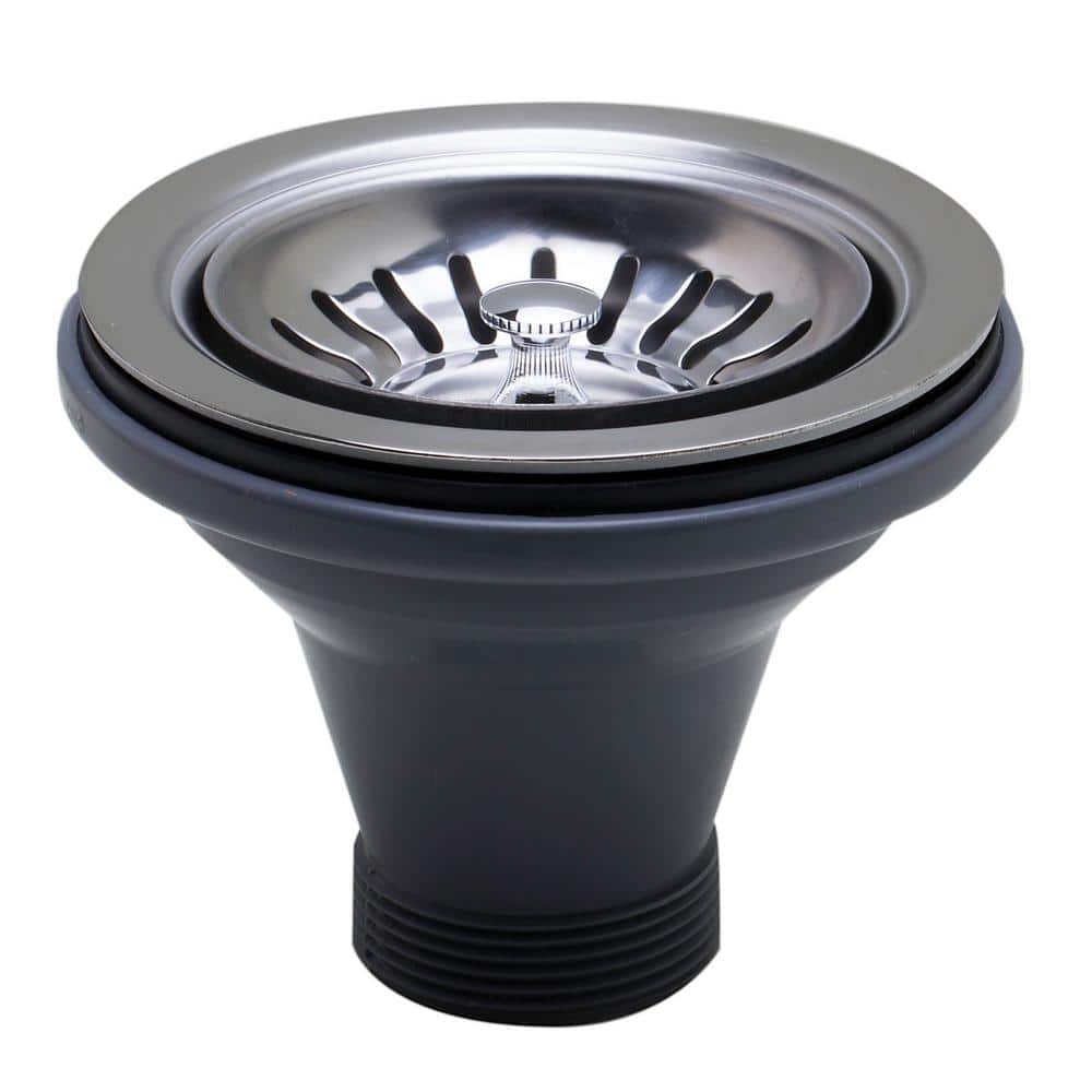 Polished Stainless Steel 3.5'' Basket Strainer Drain