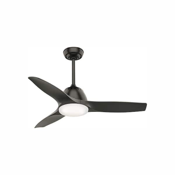 Casablanca Wisp 44 in. LED Indoor Noble Bronze Ceiling Fan with Remote