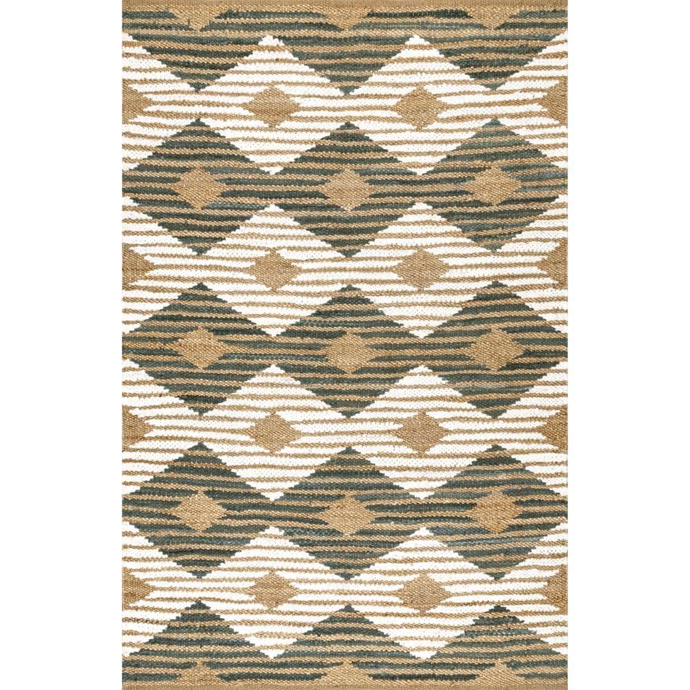 Marla Denim And Jute Diamonds Olive 4 ft. x 6 ft. Indoor Area Rug price history on PriceWatchPro