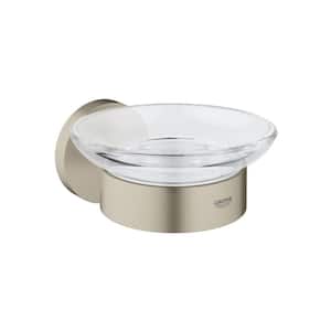 Essentials Wall-Mounted Soap Dish with Holder in Brushed Nickel InfinityFinish