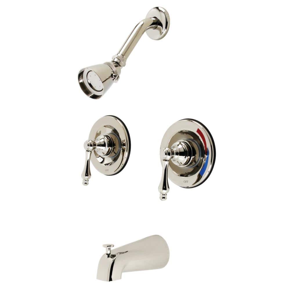 Vintage Double Handle 1-Spray Tub and Shower Faucet 2 GPM with Corrosion Resistant in. Polished Nickel price history on PriceWatchPro