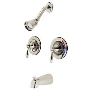 Vintage Double Handle 1-Spray Tub and Shower Faucet 2 GPM with Corrosion Resistant in. Polished Nickel