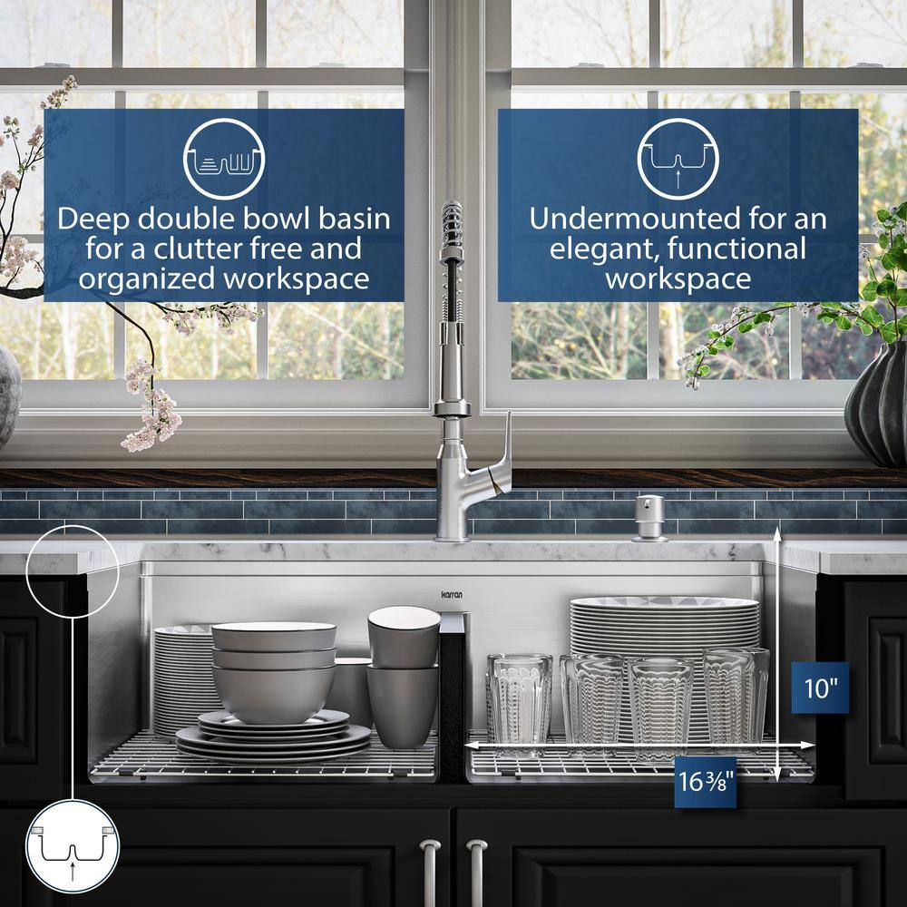 Elite 36'' Double Bowl Stainless Steel Farmhouse Sink