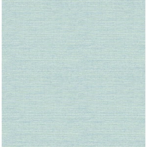 Agave Teal Faux Grasscloth Paper Strippable Roll (Covers 56.4 sq. ft.)