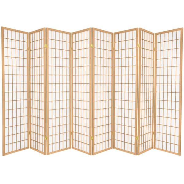 6 ft. Natural 8-Panel Room Divider