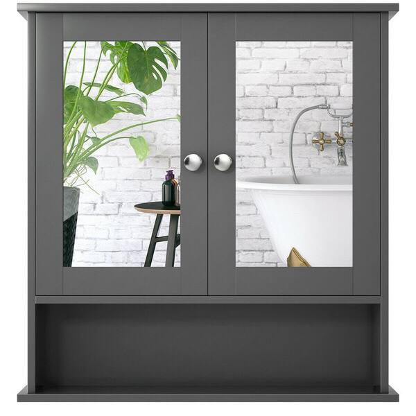 FORCLOVER 22 in. W x 23 in. H Rectangular Double Door WallMounted