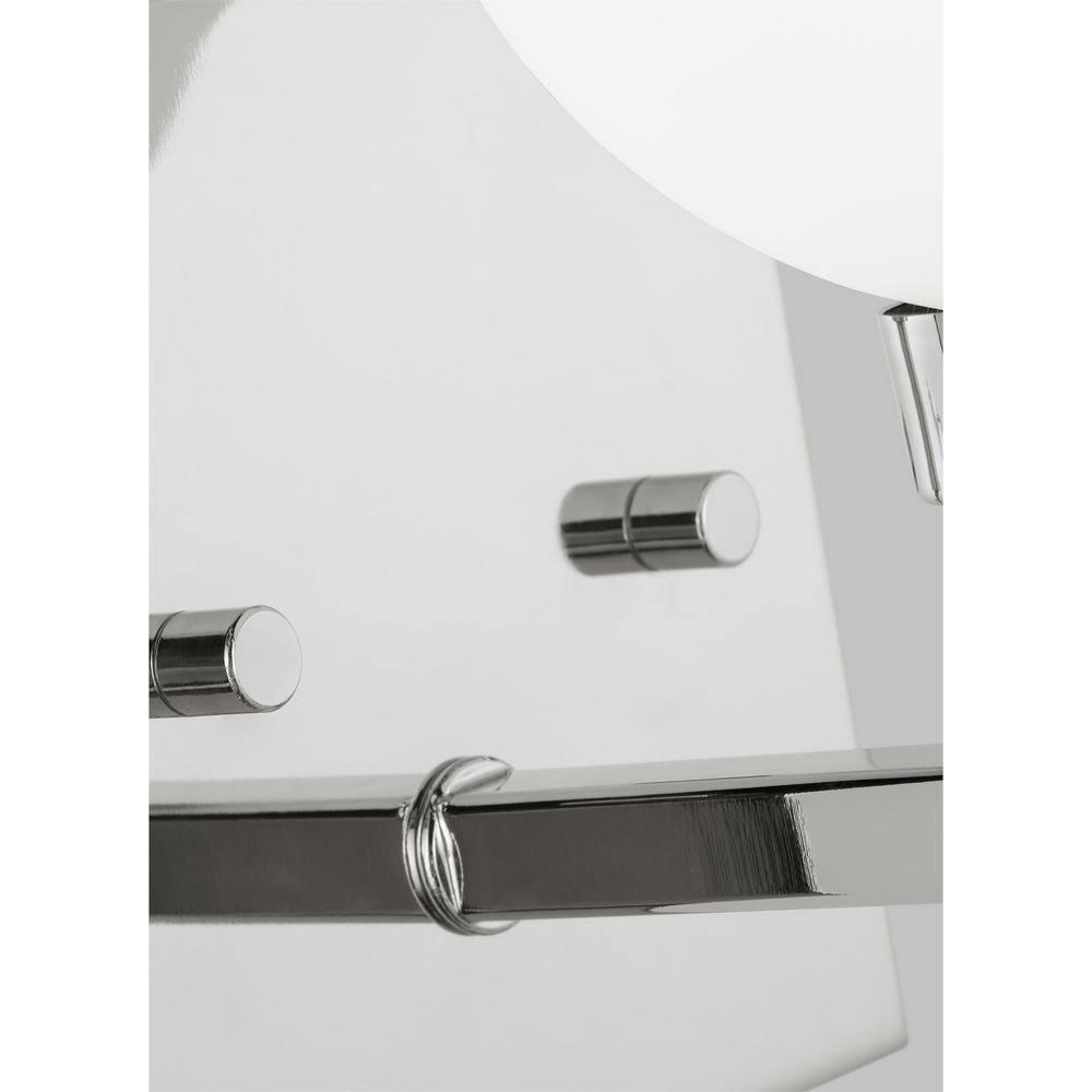 Clybourn Chrome Milk Glass Dimmable Wall Sconce