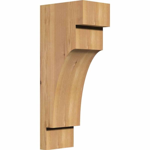 Ekena Millwork 5-1/2 in. x 8 in. x 20 in. Western Red Cedar Mediterranean Smooth Corbel