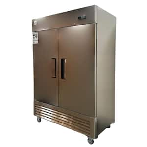 54 in. W 47 cu. ft. Two Door Commercial Reach In Upright Refrigerator in Stainless Stee