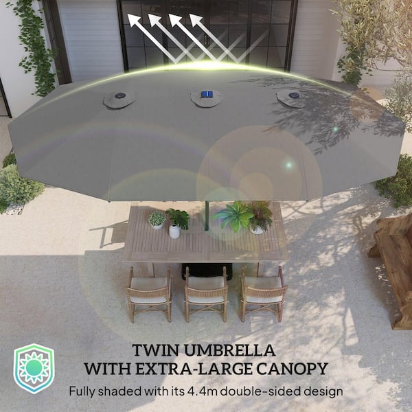 3 foot patio umbrella 10FT 3 Tier Patio Market Umbrella Easy Tilt Adjustment Sale main image 0