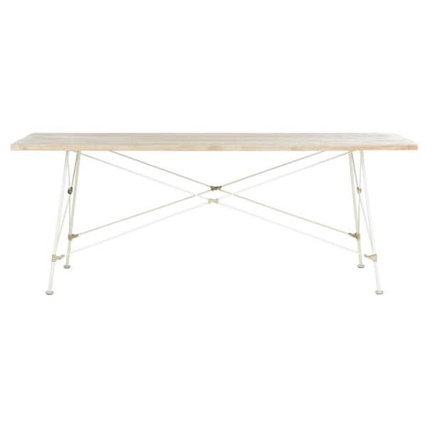 SAFAVIEH Cyprus 48 in. Off-White Wood Coffee Table