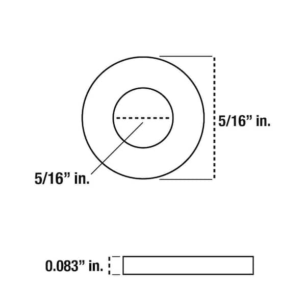 500 Rondelle Piatte SAE 5/16&rdquo; Grade 8 &ndash; Zinc Giallo, Acciaio, Confezione Industriale