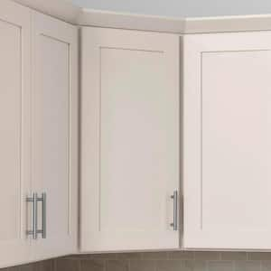 Avondale 24 in. W x 24 in. D x 30 in H Ready to Assemble Plywood Shaker Diagonal Corner Kitchen Cabinet in Antique White