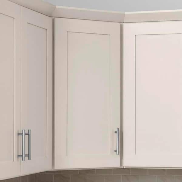 Avondale 24 in. W x 24 in. D x 36 in H Ready to Assemble Plywood Shaker Diagonal Corner Kitchen Cabinet in Antique White