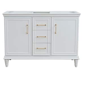 48 in. W x 21.5 in. D Double Bath Vanity Cabinet Only in White