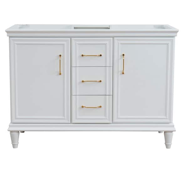 Bellaterra Home 48 in. W x 21.5 in. D Double Bath Vanity Cabinet Only in White