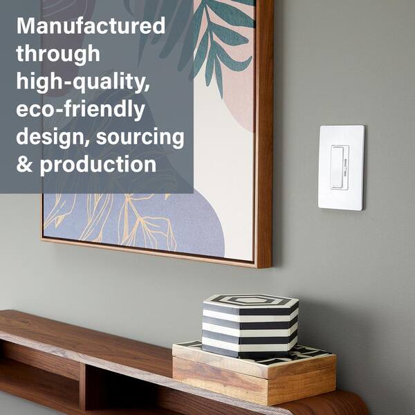 Legrand radiant Graphite 150-Watt Single-Pole/3-Way LED Advanced