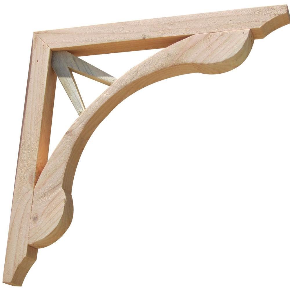 Teardrop V 16 in. x 1.6 in. x 16 in. Designer Wood Corbel (2-Pack)