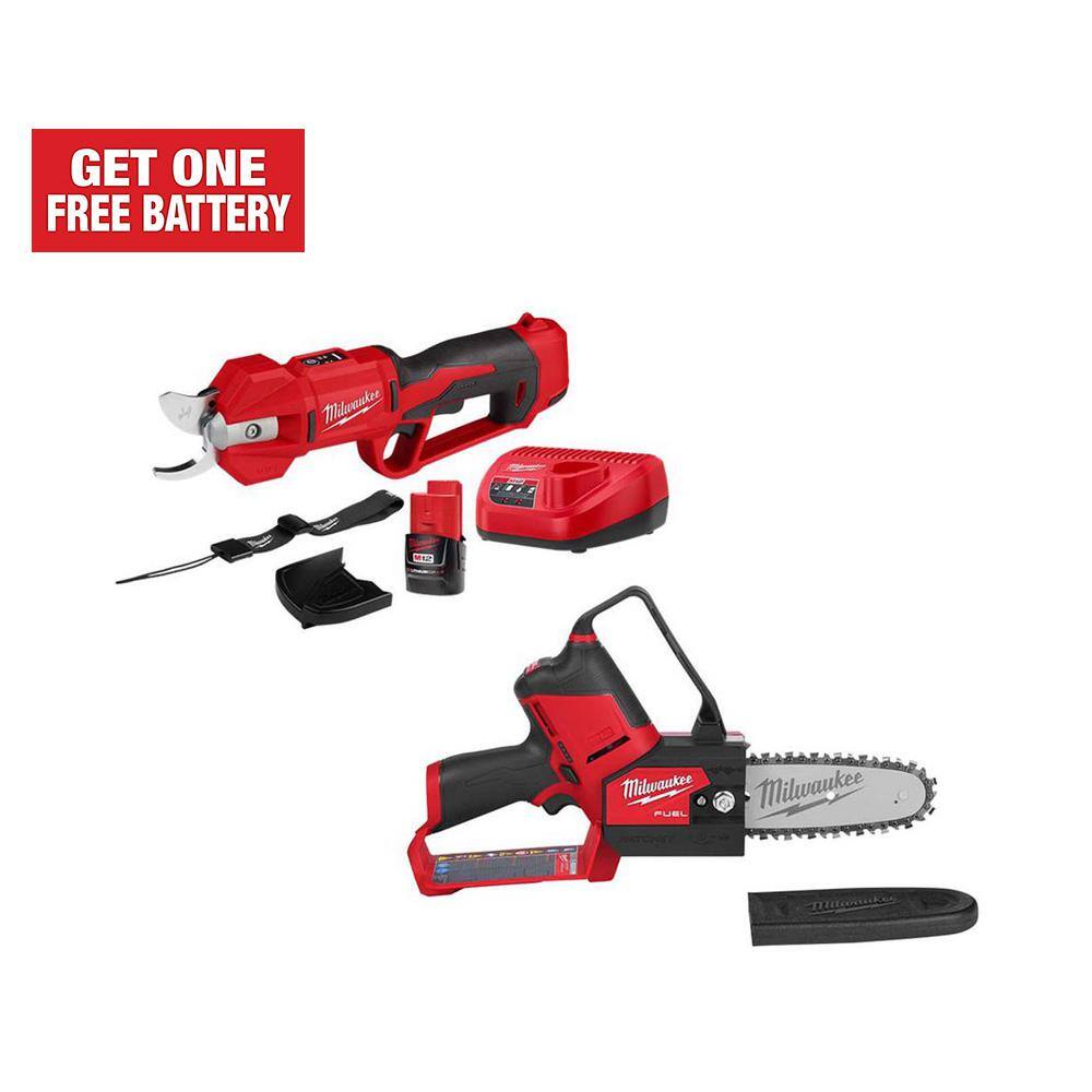 Milwaukee M12 FUEL 12V Brushless Cordless Brushless Cordless Pruner w ...