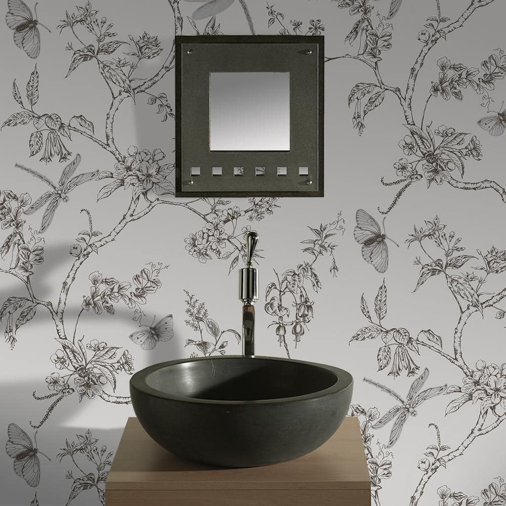 White and Black Nature Trail 3D Butterfly Wallpaper