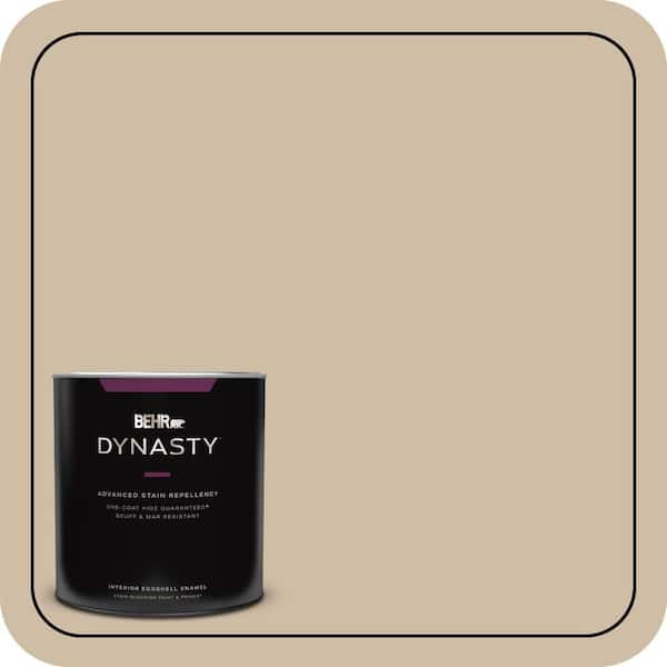 BEHR DYNASTY 1 qt. #PWL-83 Distant Tan Eggshell Enamel Interior Stain-Blocking Paint and Primer