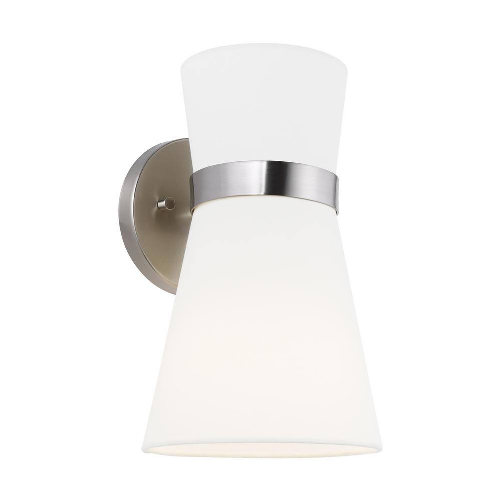 Clark Brushed Nickel and Black One Light Wall Sconce