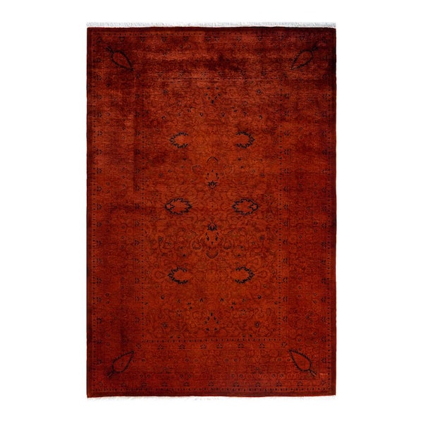 Fine Vibrance Gold 4 ft. x 6 ft. Solid Wool Indoor Area Rug