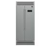 Salerno 33 in. 15.6 cu. ft. Side-by-Side Refrigerator in Stainless Steel, Decorative Grill, 37 in. W