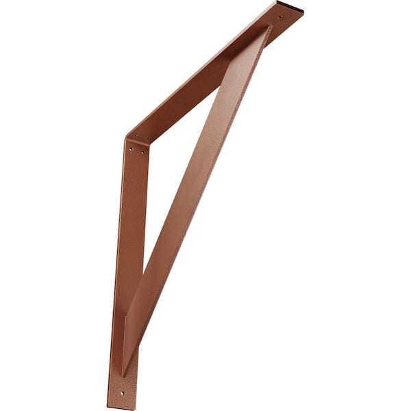 2 in. x 20 in. x 20 in. Steel Hammered Copper Traditional Bracket