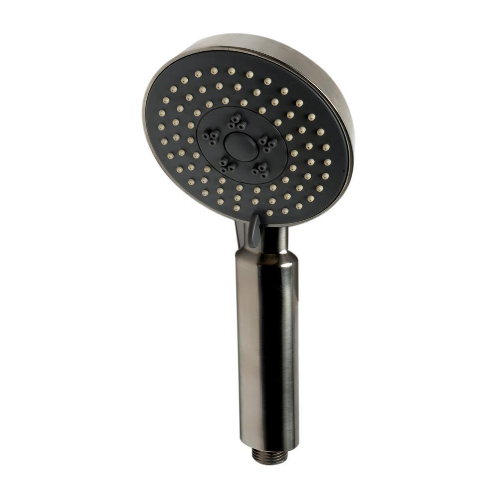 Brushed Nickel Deck Mounted Tub Filler with Handheld Showerhead