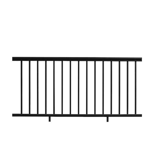 Allure 96 in. x 42 in. Black Aluminum Preassembled Railing Kit