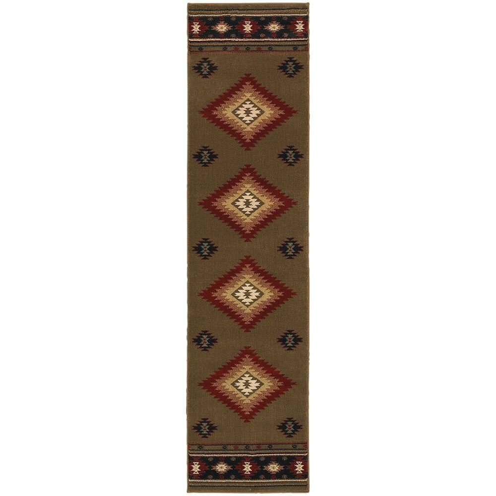 Home Decorators Collection Catskill Green 2 ft. x 8 ft. Runner Rug ...