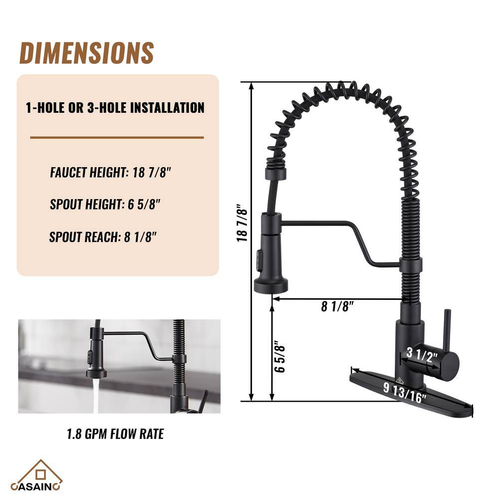 33'' Stainless Steel Farmhouse Kitchen Sink with Matte Black Faucet
