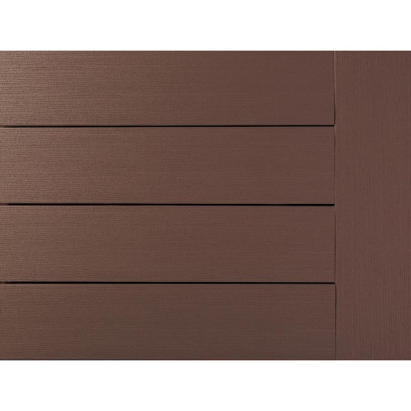 Composite Prime/Premier 1/2 in.x8 in.x12 ft. Square Dark Teak Composite Riser (Actual: 0.58 in.x7 1/4 in.x12 ft.)