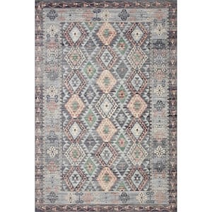Zion Grey/Multi 2 ft. 3 in. x 3 ft. 9 in. Southwestern Tribal Printed Area Rug