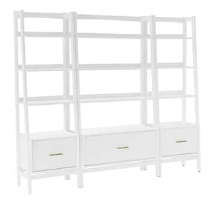 Fabulaxe Acrylic Gold Metal Modern 4 Shelf Etagere Bookcase With Glass  Shelves : Target