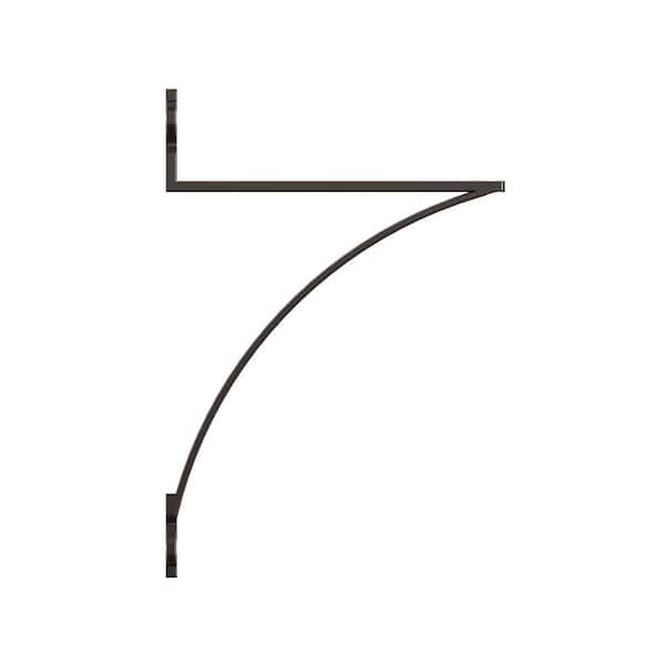 Lewiston 7.37 in. D x 0.65 in. W x 10.62 in. H Black 100 lbs. Decorative Shelf Bracket