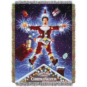Christmas Vacation Shocking Chevy Licensed Holiday Tapestry Multi-Colored Throw Blanket