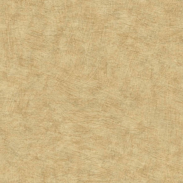 Pampas Plain Brushed Texture Honey Mustard Wallpaper Sample